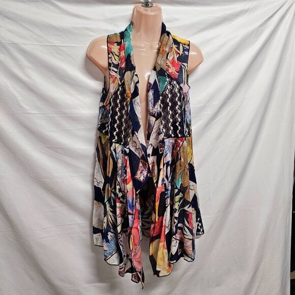 Soft Surrounding Patchwork Boho Vest Women Size M Multicolor - Picture 6 of 13